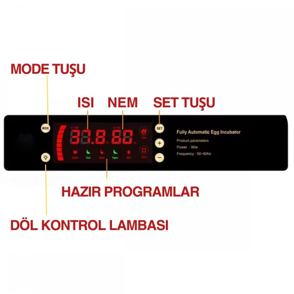 120 Yumurta Kapasiteli Tam Otomatik Kuluçka Makinesi - Civciv, Kaz, Hindi Ve Ördek Yetiştiriciliği Epo-w120 Yedek Motorlu 120 Yumurta Kapasiteli Tam Otomatik Kuluçka Makinesi - Civciv, Kaz, Hindi Ve Ördek Yetiştiriciliği Epo-w120 Yedek Motorlu