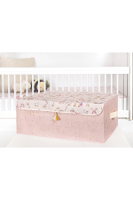 Baby Püsküllü Kapaklı Kutu Düzenleyici Çok Amaçlı Organizer Kutu Baza Boy (pembe) -04249
