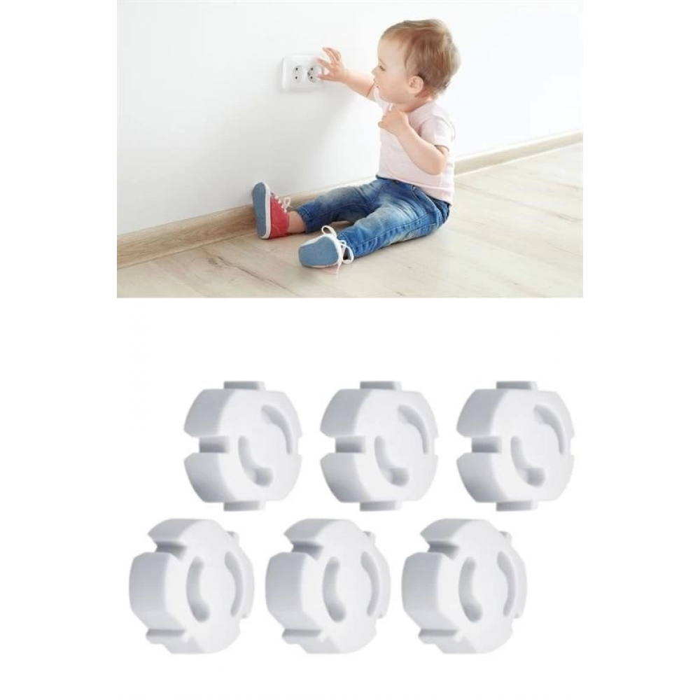 Bebek Çocuk Priz Koruma Kapağı (6 Adet) Çocuk Güvenliği, Priz Muhafazası, Priz Kapatıcı Bebek Çocuk Priz Koruma Kapağı (6 Adet) Çocuk Güvenliği, Priz Muhafazası, Priz Kapatıcı