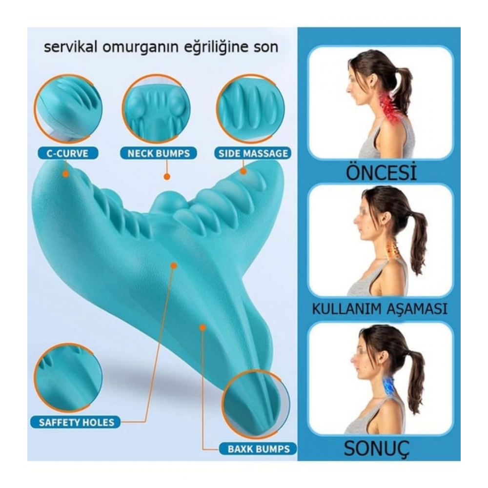 Epilons Ergonomik Boyun Masajı Yastığı – Servikal Traksiyon Destekli, Ağrı Giderici, Ortopedik Yapı Epilons Ergonomik Boyun Masajı Yastığı – Servikal Traksiyon Destekli, Ağrı Giderici, Ortopedik Yapı