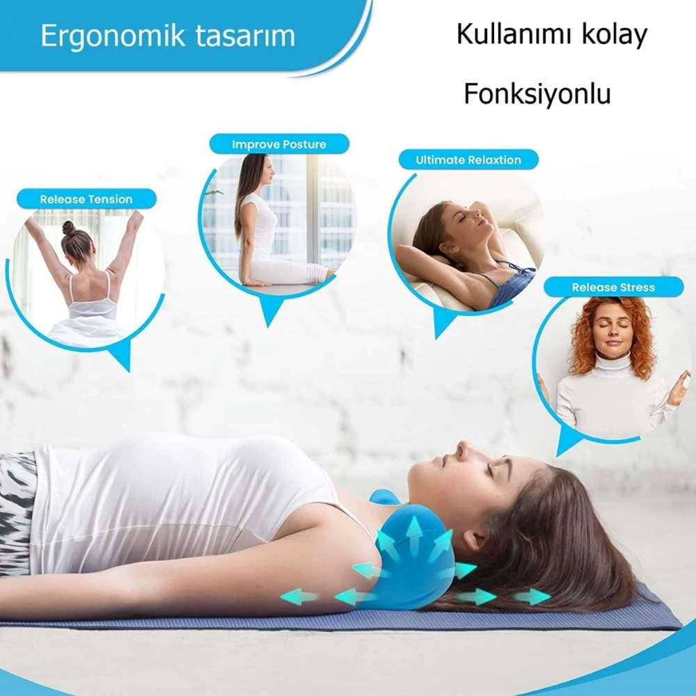 Epilons Ergonomik Boyun Masajı Yastığı – Servikal Traksiyon Destekli, Ağrı Giderici, Ortopedik Yapı Epilons Ergonomik Boyun Masajı Yastığı – Servikal Traksiyon Destekli, Ağrı Giderici, Ortopedik Yapı