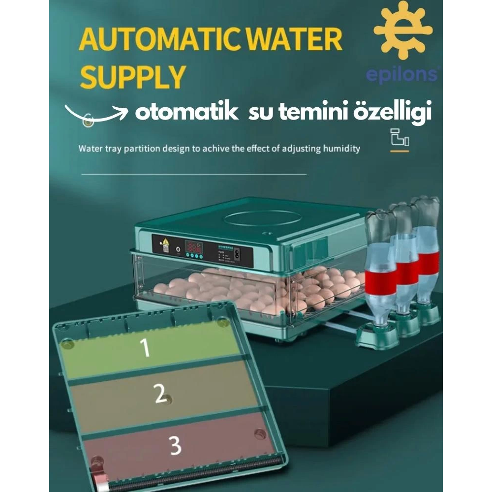 Epo-130my Kuluçka Makinesi | 130 Yumurtalık, Yedek Motorlu İncubator Epo-130my Kuluçka Makinesi | 130 Yumurtalık, Yedek Motorlu İncubator