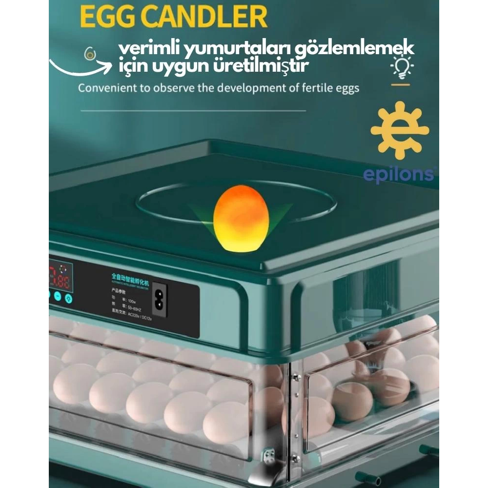 Epo-130my Kuluçka Makinesi | 130 Yumurtalık, Yedek Motorlu İncubator Epo-130my Kuluçka Makinesi | 130 Yumurtalık, Yedek Motorlu İncubator