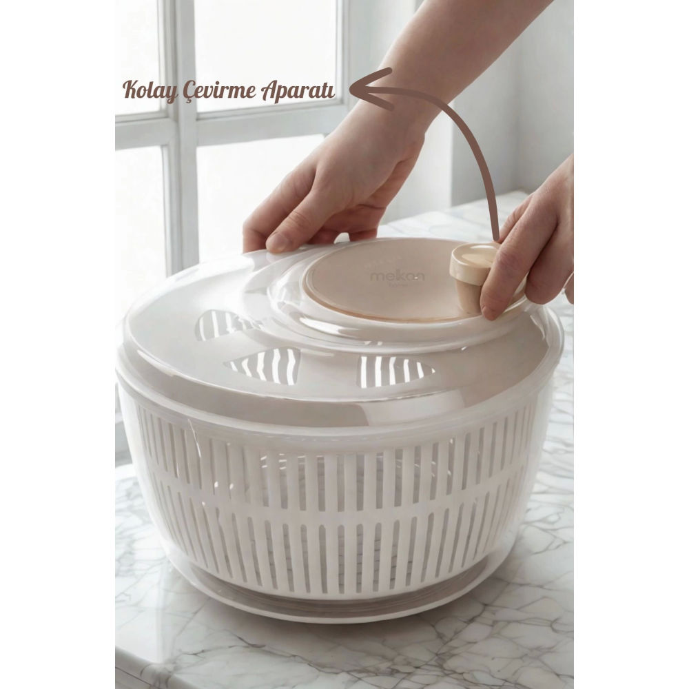 Pratik Ve Kullanışlı Salata Ve Sebze Kurutucu 5 Litre Pratik Ve Kullanışlı Salata Ve Sebze Kurutucu 5 Litre