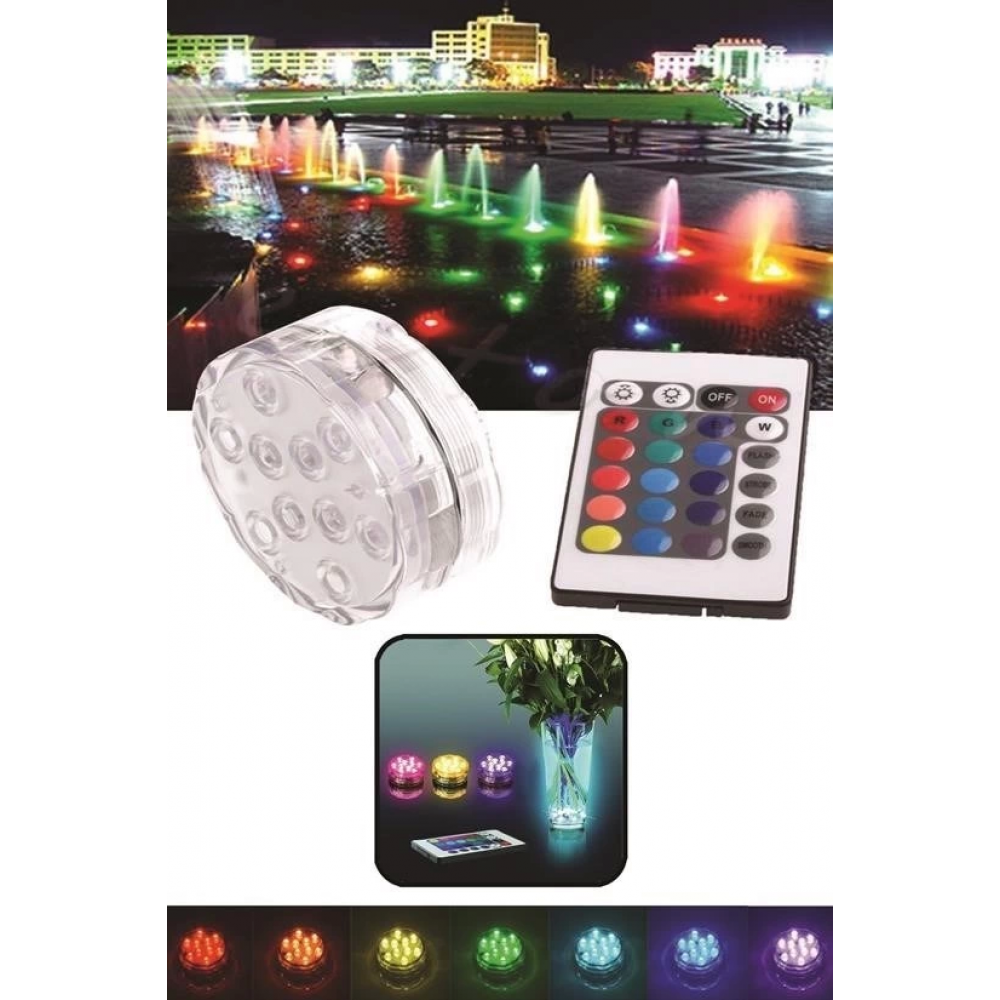 Su Geçirmez Kumandalı Renk Değiştiren Rgb Su Altı Led Lamba Spot Su Geçirmez Kumandalı Renk Değiştiren Rgb Su Altı Led Lamba Spot
